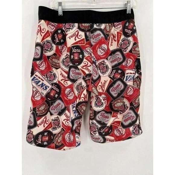 Vans Off The Wall Mens Logo All Oved Print Board Shorts Size 30 EXCELLENT UC - Picture 5 of 10